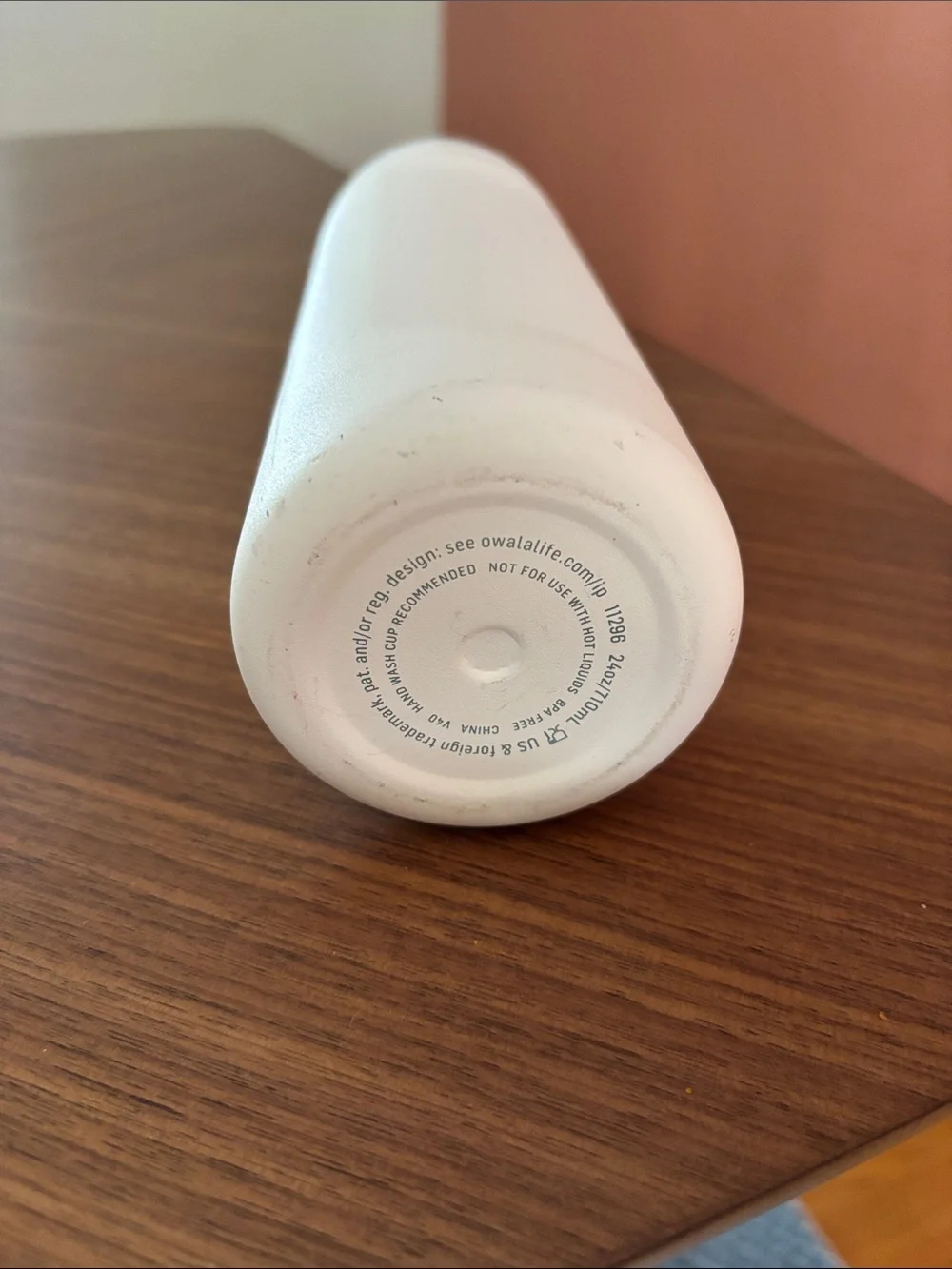 Owala White & Light Gray Insulated Water Bottle